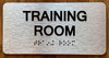 Training Room Sign with Raised Letters & Grade 2 Sign
