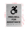 Ring Bell For Assistance Braille Sign