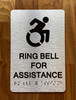 Ring Bell For Assistance Ada Sign