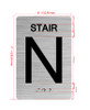 Stair N Sign with Raised Letters & Grade 2 Hpd Sign