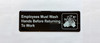 Employee Must wash Hands Before Returning to Work Restaurant Nyc Sign