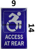 Sign ADA Access at Rear