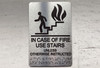 In Case of Fire Use Stairs Unless Otherwise Instructed Hpd Sign