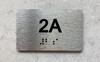 APT# 2A SILVER Safety Sign