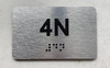 APT# 4N SILVER Ada Sign