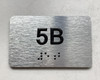 APT# 5B SILVER Ada Sign