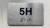 APT# 5H SILVER Safety Sign