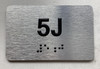 APT# 5J SILVER Ada Sign