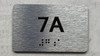 APT# 7A SILVER Safety Sign