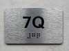 APT# 7Q SILVER Braille Sign