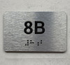 APT# 8B SILVER Safety Sign