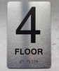4 FLOOR Safety Sign