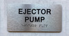 Ejector Pump Compliance Sign