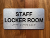 The Staff Locker Room Compliance Sign