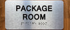 The Package Room Sign with Raised Letters & Grade 2 Ada Sign
