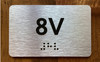 Apartment Number 8V Compliance Sign