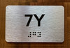 Apartment Number 7Y Safety Sign