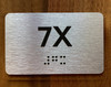 Apartment Number 7X Safety Sign