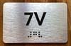 Apartment Number 7V Ada Sign