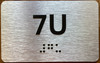 Apartment Number 7U Sign