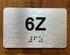 Apartment Number 6Z Compliance Sign