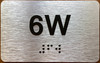 Apartment Number 6W Sign