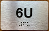 Apartment Number 6U Sign