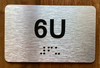Apartment Number 6U Safety Sign