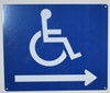Sign Wheelchair Accessible Symbol  - Right