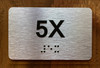 Apartment Number 5X Safety Sign