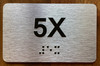 Apartment Number 5X Compliance Sign