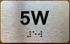 Apartment Number 5W Sign