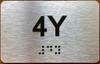 Apartment Number 4Y Sign