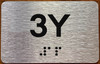 Apartment Number 3Y Sign