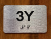 Apartment Number 3Y Safety Sign