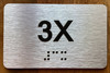 Apartment Number 3X Ada Sign