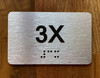 Apartment Number 3X Safety Sign