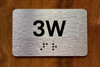 Apartment Number 3W Ada Sign