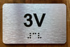 Apartment Number 3V Compliance Sign