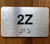 Apartment Number 2Z Ada Sign