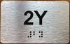 Apartment Number 2Y Sign