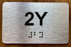 Apartment Number 2Y Safety Sign