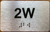 Apartment Number 2W Sign