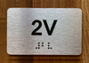Apartment Number 2V Safety Sign