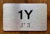 Apartment Number 1Y Safety Sign