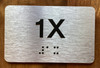 Apartment Number 1X Compliance Sign