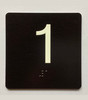 Elevator 1 Sign Elevator Jamb Plate Ada Sign