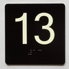Elevator 13 Sign Elevator Jamb Plate Ada Sign