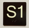 S1 4X4 Sign with Raised Letters & Grade 2 Compliance Sign