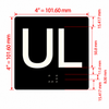 UL Sign with Raised Letters Ada Sign